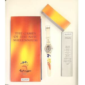 Swatch Watch GLORIOUS RUNNER GK295PACK1 1999 Olympic Specials New In Box